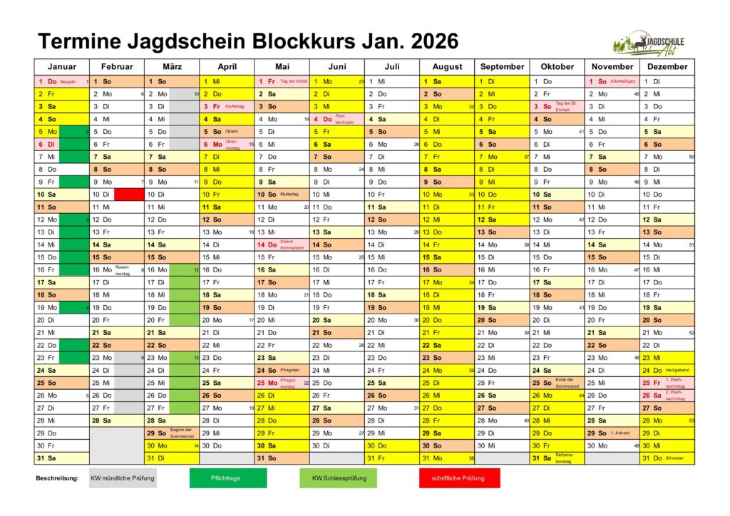 Termine Online Blockkurs Februar 2026