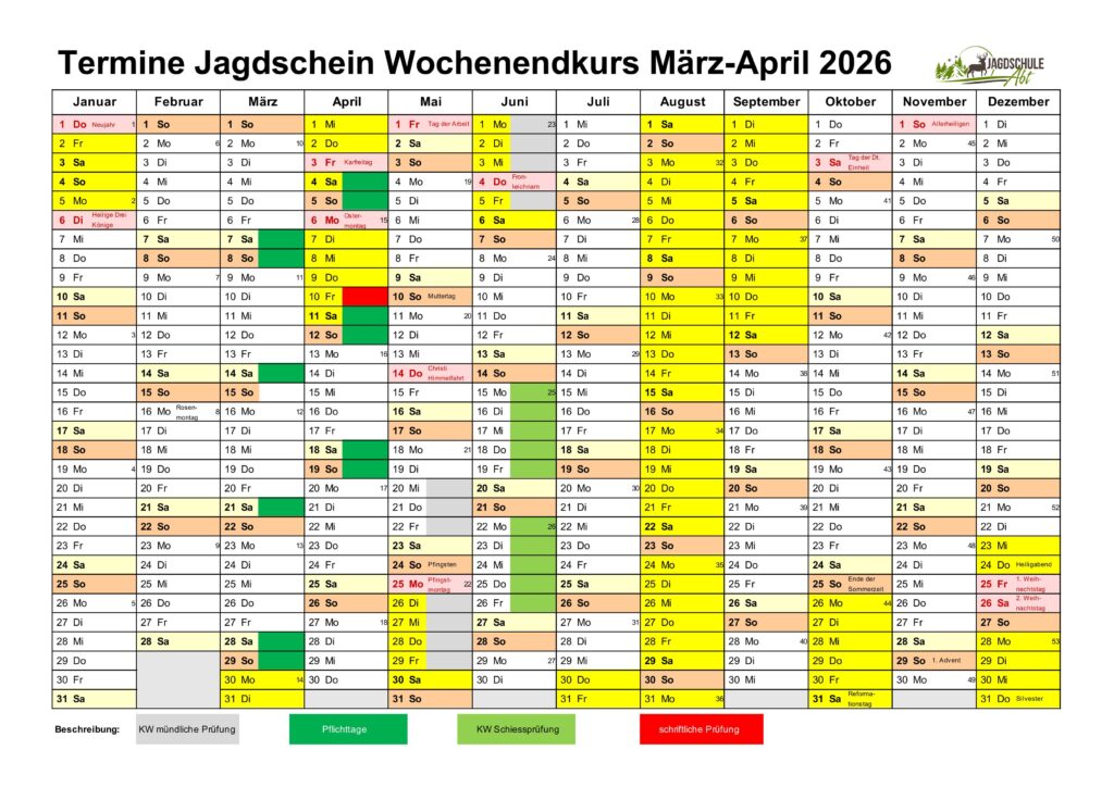 Termine Online WE März-April 2026