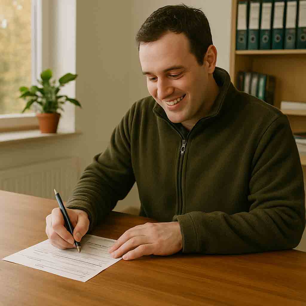 Teilehmer-meldet-sich-an